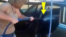 Portuguese Woman Washing Husband's Audi... FAIL!