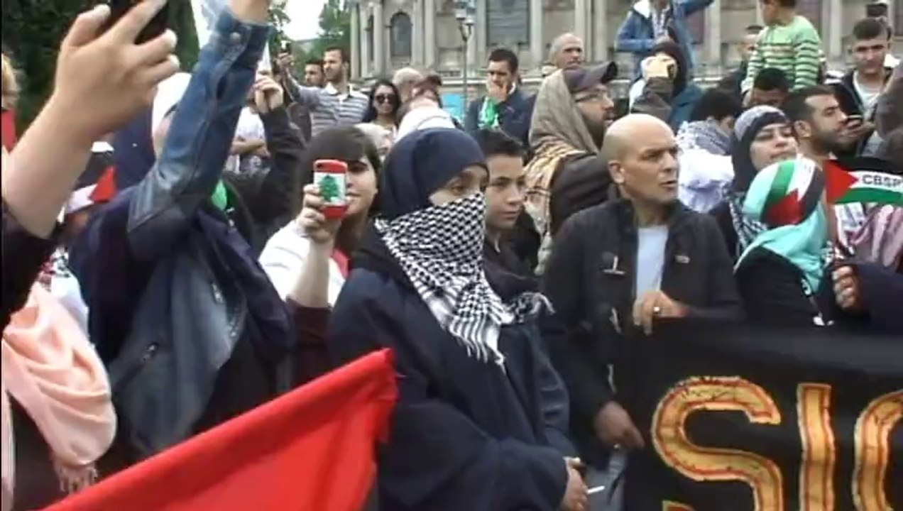 1/4-Lille,13 Juillet 2014. Non aux massacres en Palestine!