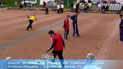 Quarts de finales France Doubles, Sport Boules, Talant 2014