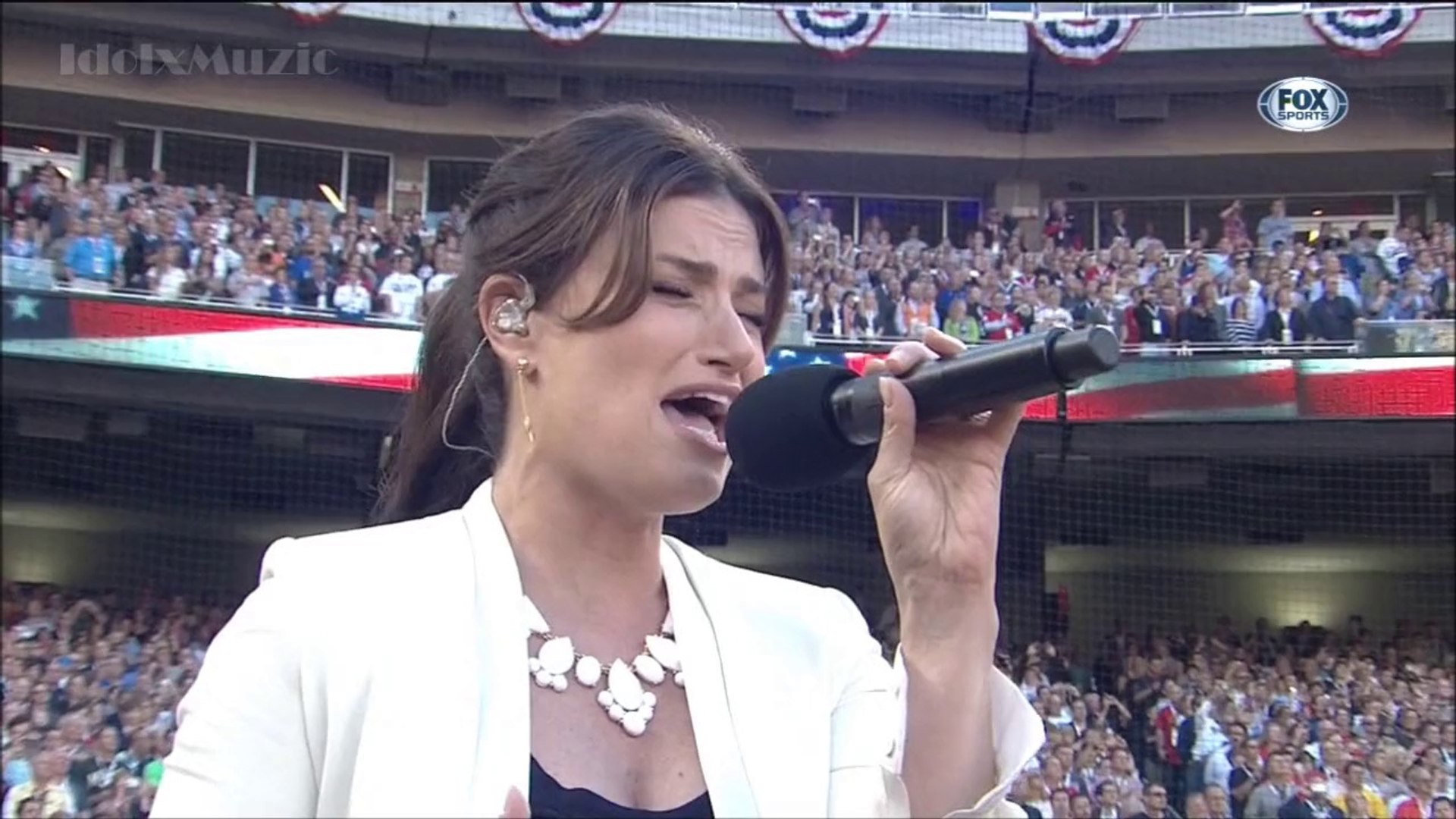 idina menzel national anthem pink dress [HD] Idina Menzel - National Anthem