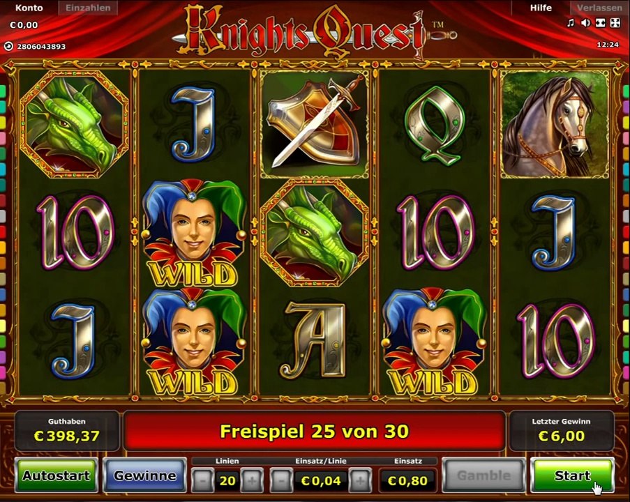 Knights Quest Slot - Freispiele mit Verlängerung und 100-fachen Gewinn