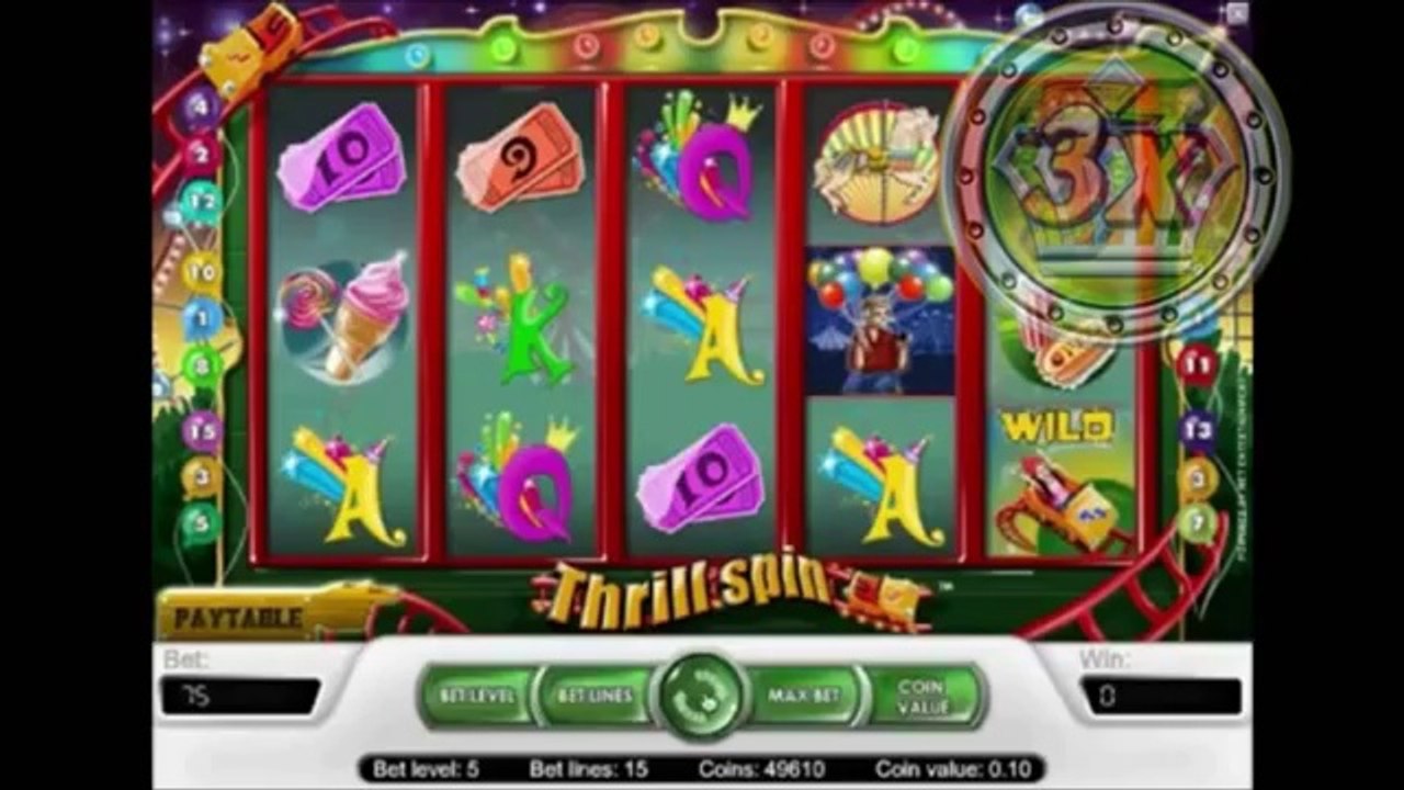 La slot Thrill Spin di Netent arriva gratis su Trucchislotmachinebar.com