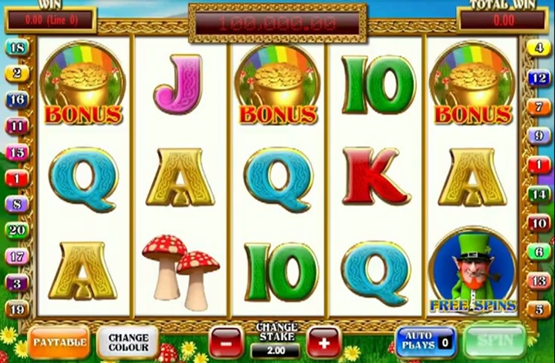 Leprechauns Luck Online Slot - Rainbow Bonus Jackpot Win