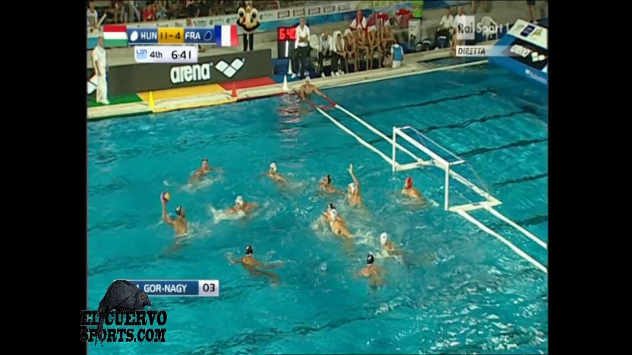 Hungary 12 France 7 European Champs Budapest Day 2 15.7.14 water polo