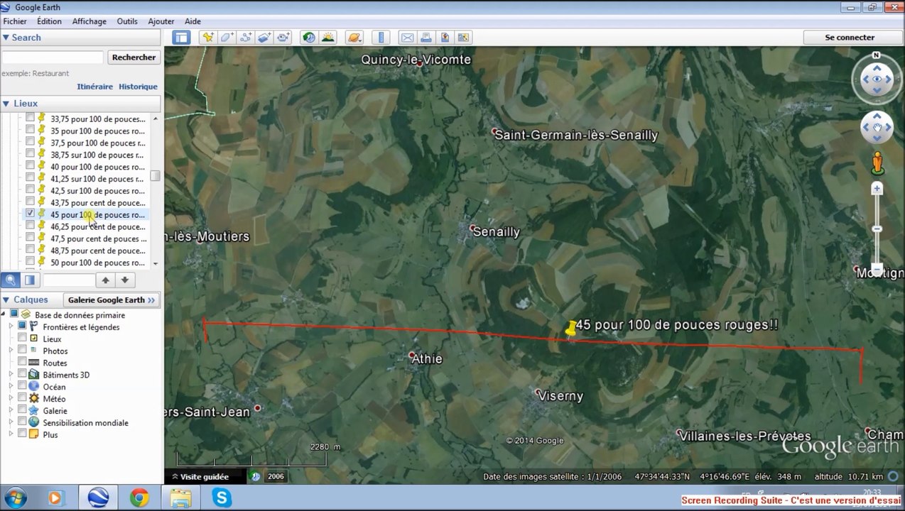 GTCSS, le maître des comparaisons vous montre les limites destromanniennes ou Point de Jess de taille, de pourcentage et de superficie sur Google Earth!!