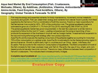 Global Aqua feed Market Analysis to 2020