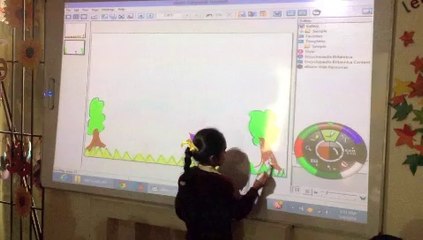 Prep Student using Smart board