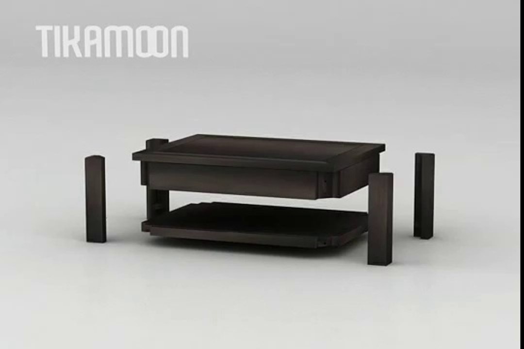 Table basse en Acajou 80x60 Glenaka Tikamoon