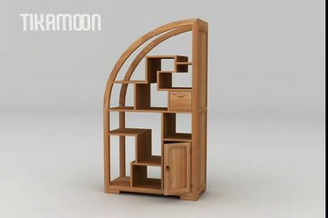 Bibliothèque en Teck 90x180 Zen Alco Typo Tikamoon