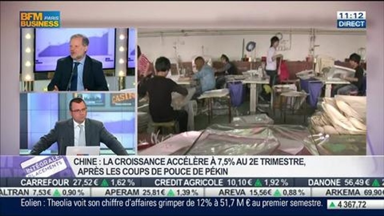 Philippe Béchade VS Cédric Chaboud: Croissance chinoise: légère amélioration du PIB, dans Intégrale Placements – 16/07 1/2