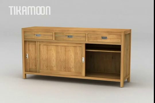 Buffet en Teck avec Portes Coulissantes Coffee Slide 180 Tikamoon