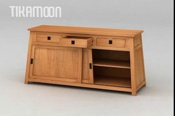 Buffet en Pin Couleur Teck 160 Fudji Tikamoon