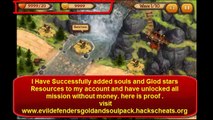 Evil Defenders GAME Hack and Cheats UNLOCK ALL MISSIONS