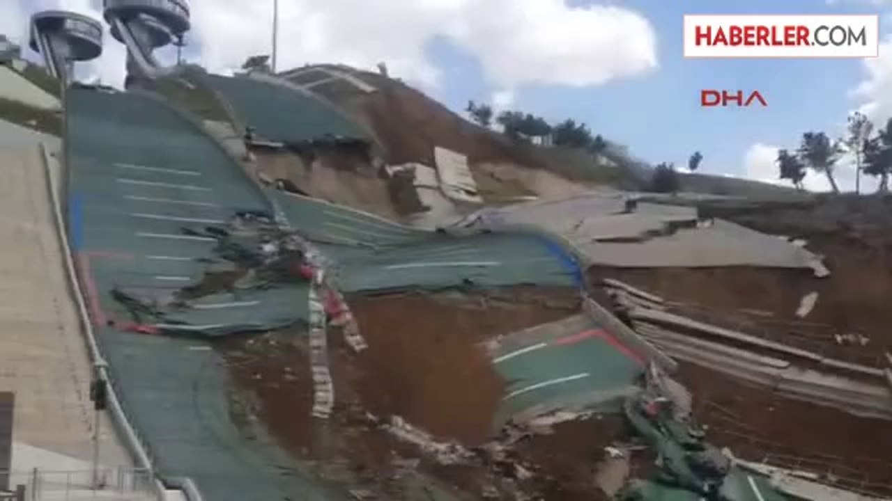 Erzurum Atlama Kulelerinin Çökme Anı Amatör Kam...