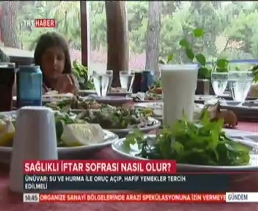 Prof.Dr.Necdet ÜNÜVAR'ın TRT HABER Gündem Programında "Sağlıklı İftar ve Sahur" Röportajı 16.07.2014