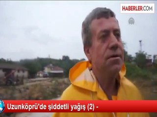 Sel Edirne'de Köy Yollarını Trafiğe Kapattı
