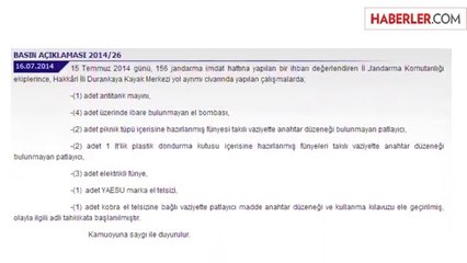 Hakkari'de Çok Sayıda Patlayıcı Madde Ele Geçirildi