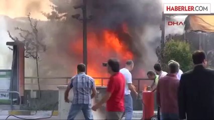 Yangın Akaryakıt İstasyonuna Sıçramadan Söndürüldü