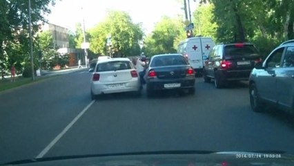 Video of Russian driver running over man after argument goes viral