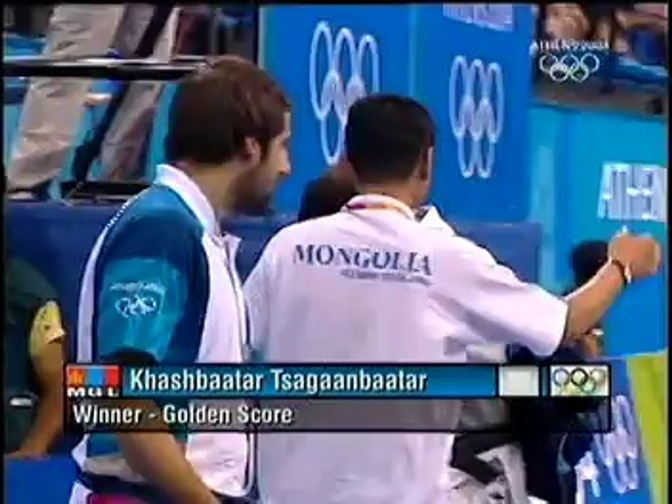 Judo Olympia Athen 2004 Khashbaatar Tsagaanbaata vs. Kenji Uematsu