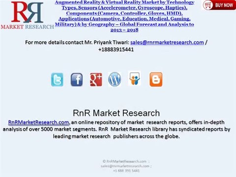 Augmented Reality & Virtual Reality Market by Technology Types, Applications, Geography - Global Forecasts to 2018