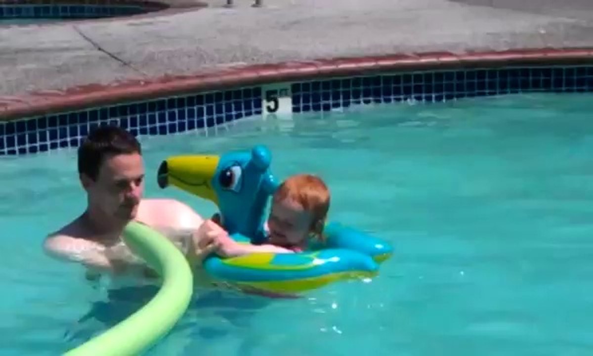First Time Swimming in a Pool