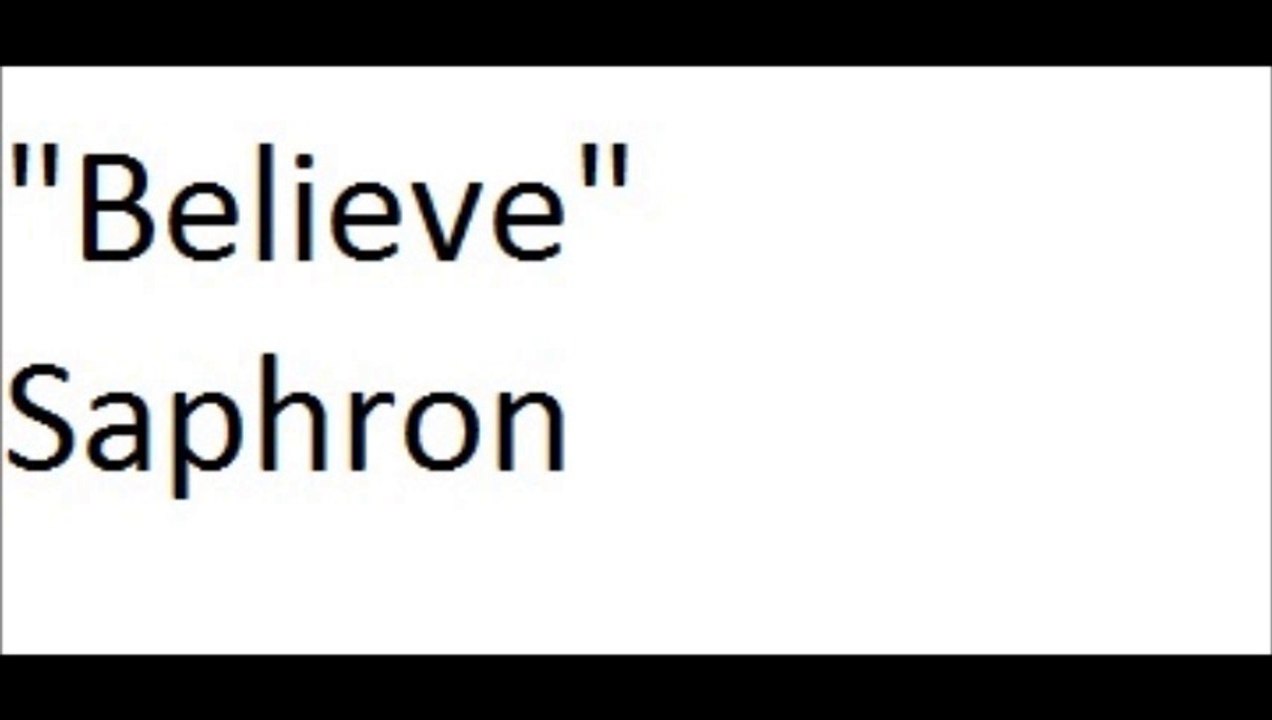 "Believe" by Cher covered by Saphron