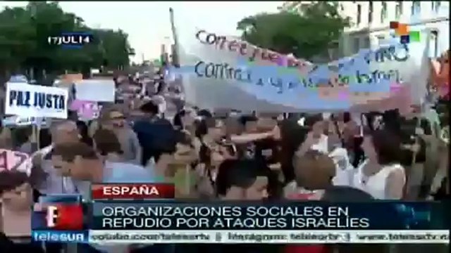 Organizaciones españolas se movilizaron contra la violencia israelí