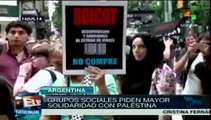 Argentinos se únen al clamor por el cese a agresiones a Gaza