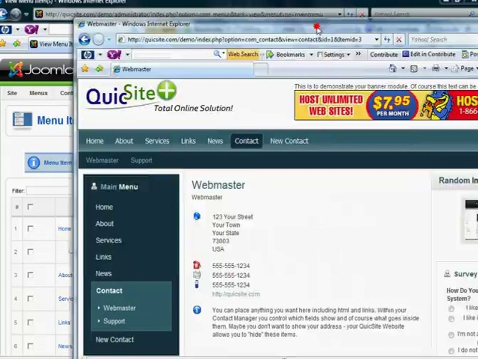 Creating A Contact Form In Joomla 1.5