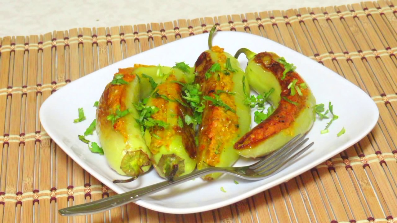 Bharwan Mirch Recipe Video by Bhavna - Stuffed Peppers recipe