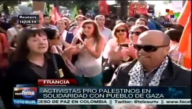 Ciudadanos franceses se manifiestan para exigir cese al fuego en Gaza
