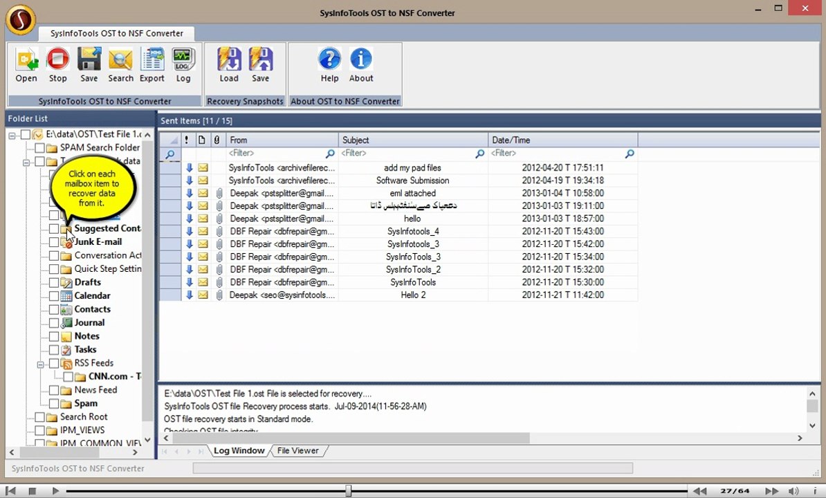 SysInfoTools OST to NSF Converter