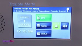 GuardMe Touch Screen Tutorial to set Trouble Alert Display