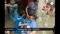 Ancient town in central China's Hunan Province has been flooded
