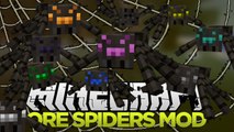 Minecraft Mod Showcase - Ore Spiders Mod - ENDER SPIDERMAN!!!