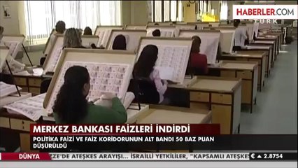 Merkez Bankası Politika Faizini 0,50 Puan İndirdi