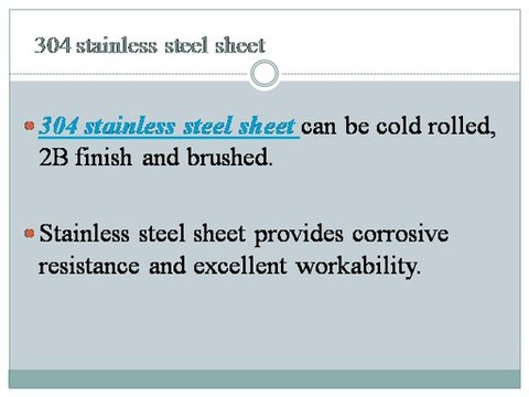 Stainless steel sheets