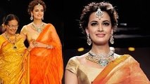 Diya Mirza On Ramp At India International Jewellery Week (IIJW) 2014