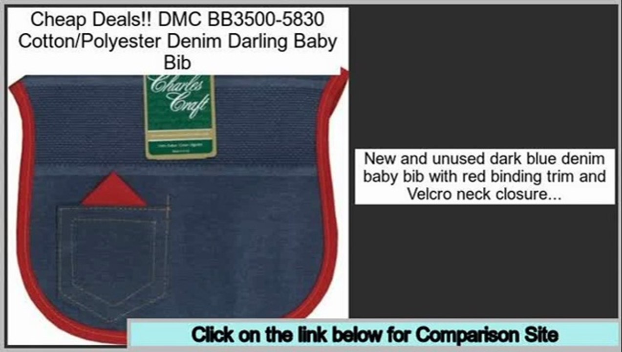 Get Cheap DMC BB3500-5830 Cotton/Polyester Denim Darling Baby Bib
