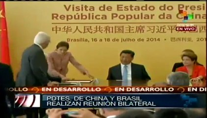 Atestiguan Dilma Rousseff y Xi Yiping firma de acuerdos sin precedente