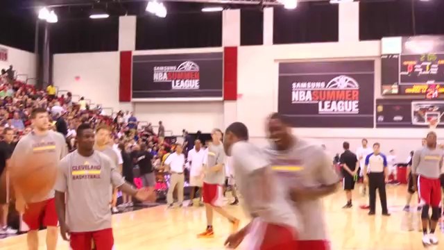 Andrew Wiggins Ridiculous Pregame Dunk