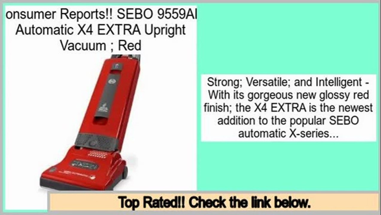 Low Prices SEBO 9559AM Automatic X4 EXTRA Upright Vacuum ; Red
