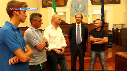 Il Sindaco di Andria premia i Campioni del Mondo di Kombat League e argento 10 km assoluti marcia
