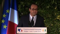 Discours du président François Hollande devant la communauté française à Abidjan