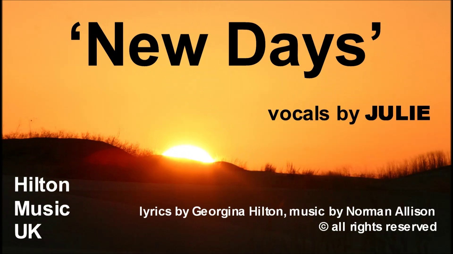 ⁣'NEW DAYS'  country ballad / easy listening break-up girl song from Hilton Music UK