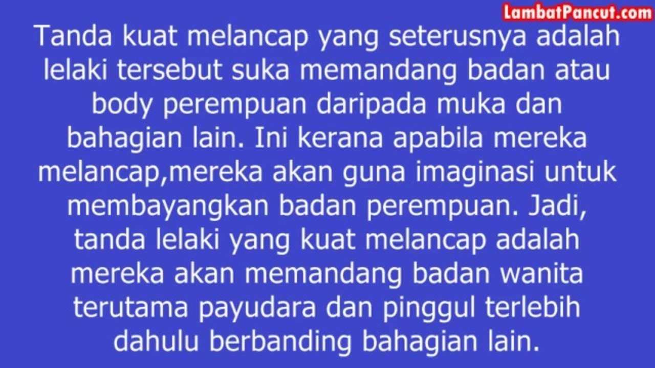 Tanda--Tanda Kuat Melancap Untuk Lelaki - YouTube