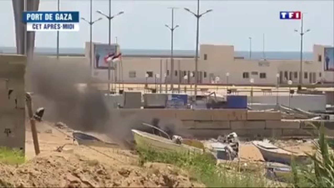 لحظة هروب الاطفال الاربعة على شاطئ غزة قبل استهدافهم