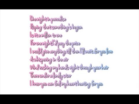 Baptiste Giabiconi - One Night In Paradise (Lyrics / Paroles)