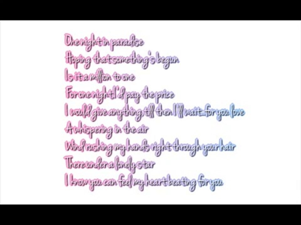 Baptiste Giabiconi - One Night In Paradise (Lyrics / Paroles)